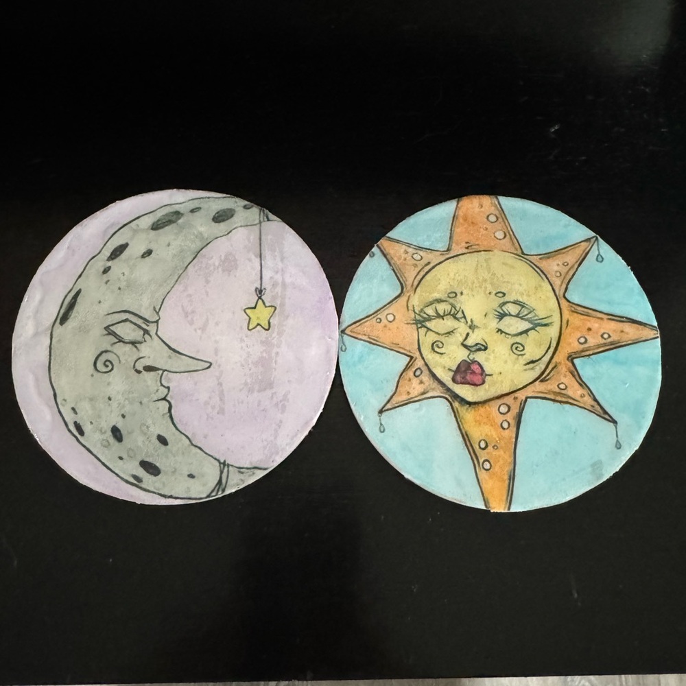 Moon and Sun Coasters